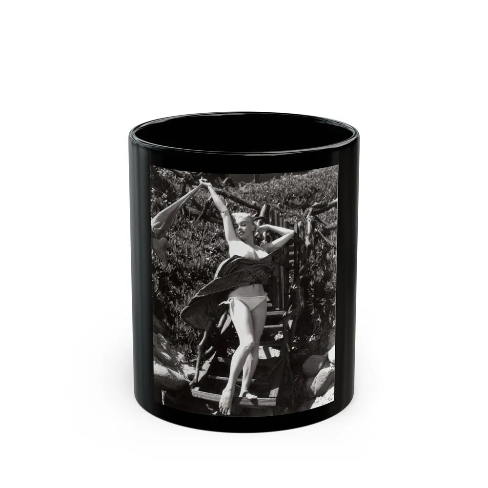 Jeanne Carmen #54 (Vintage Female Icon) Black Coffee Mug-11oz-Go Mug Yourself