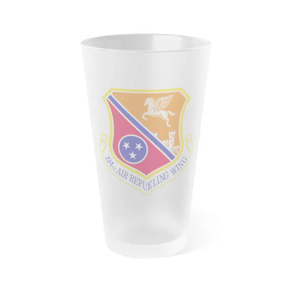 134th Air Refueling Wing (U.S. Air Force) Frosted Pint Glass 16oz-Go Mug Yourself