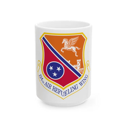 134th Air Refueling Wing (U.S. Air Force) White Coffee Mug-15oz-Go Mug Yourself