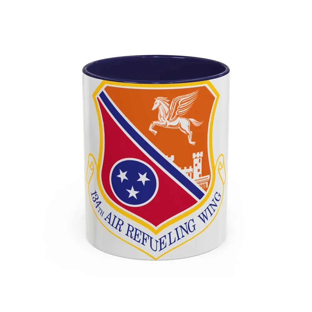 134th Air Refueling Wing (U.S. Air Force) Accent Coffee Mug 11oz Navy - Go Mug Yourself