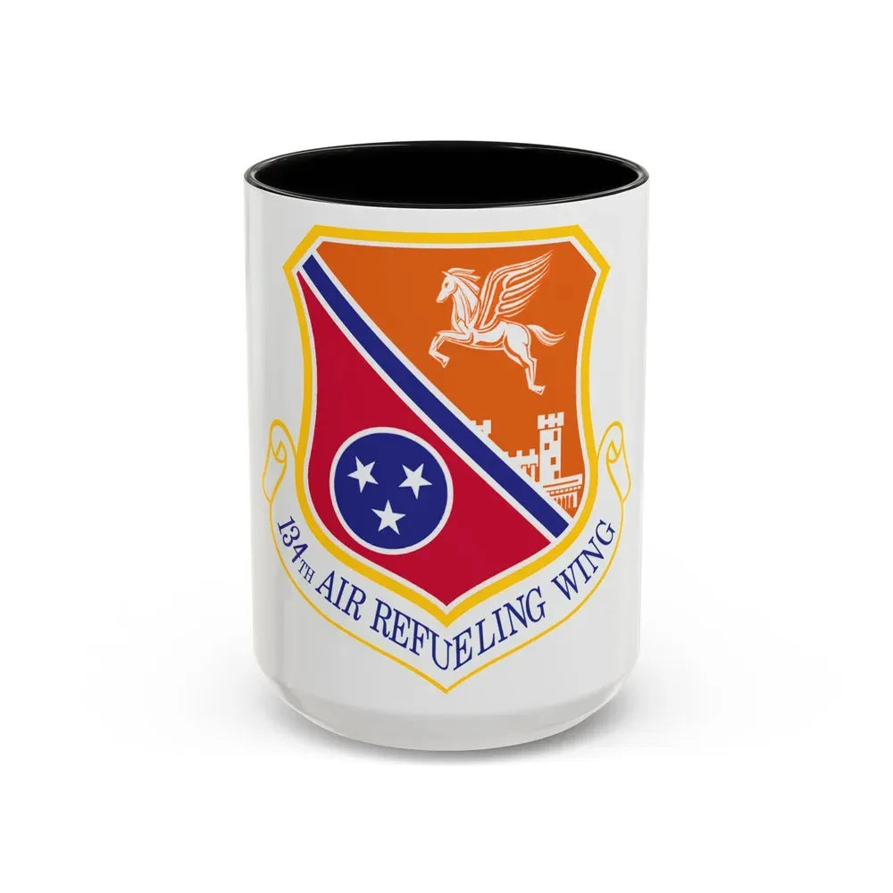 134th Air Refueling Wing (U.S. Air Force) Accent Coffee Mug 15oz Black - Go Mug Yourself