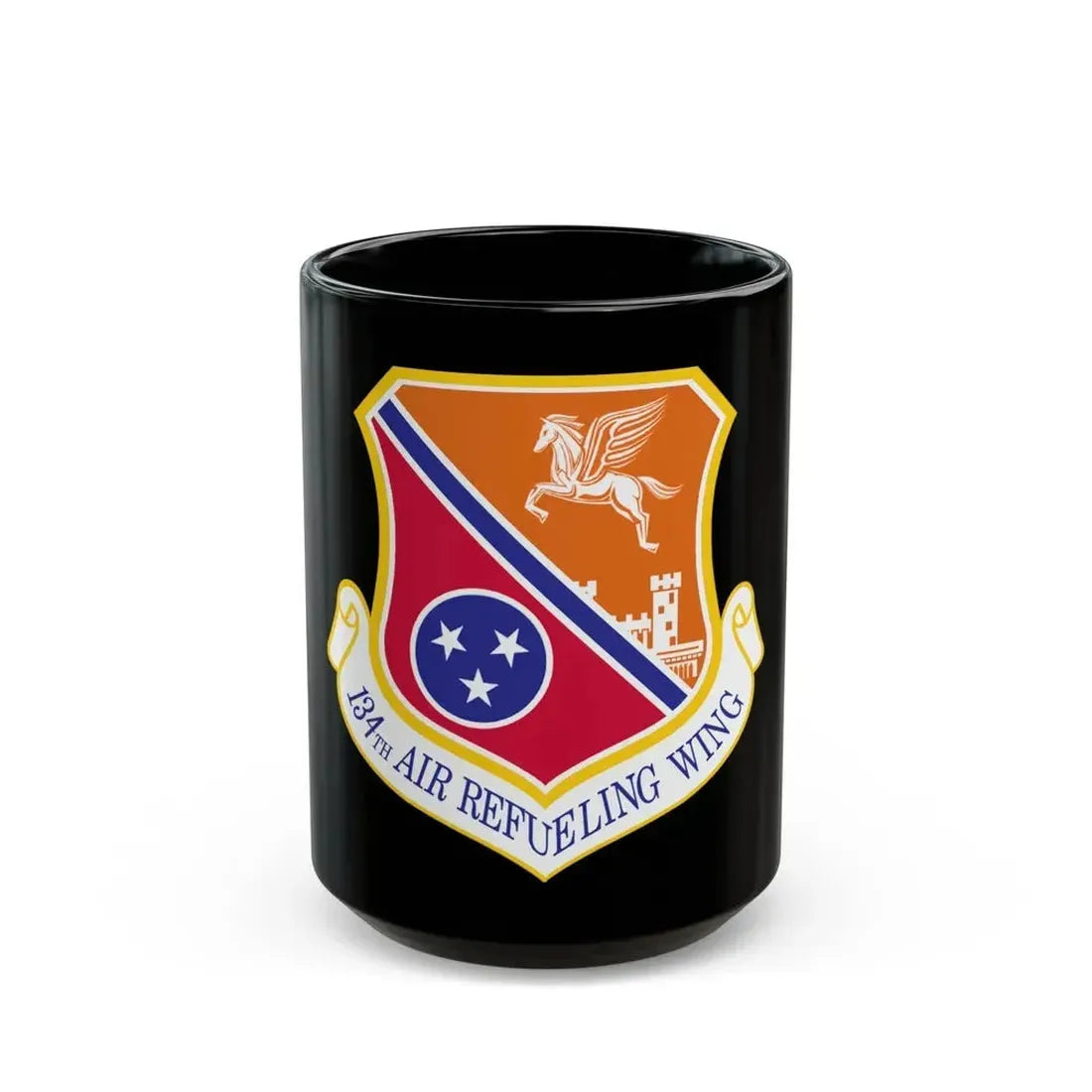 134th Air Refueling Wing (U.S. Air Force) Black Coffee Mug - Go Mug Yourself