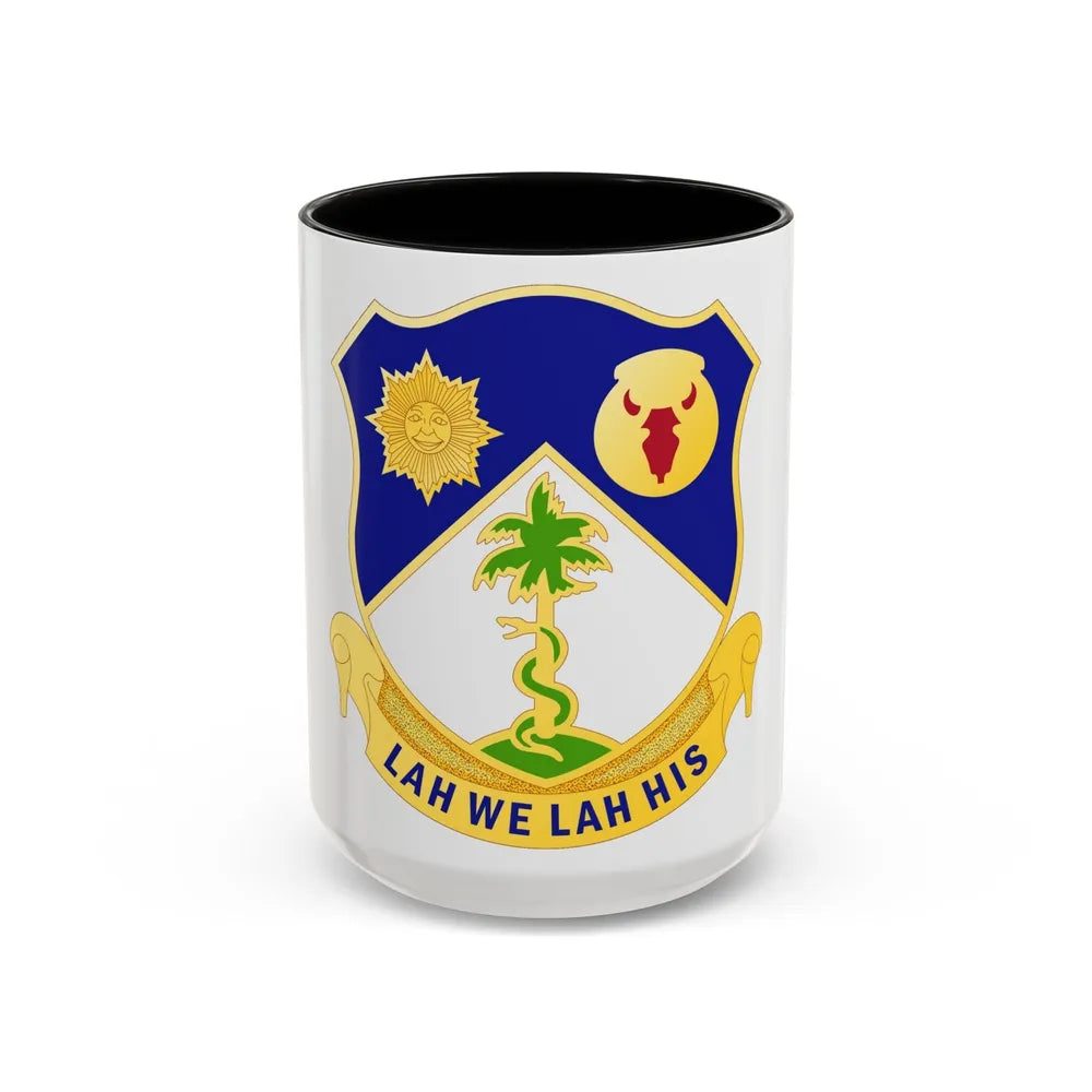 134th Cavalry Regiment (U.S. Army) Accent Coffee Mug-15oz-Black-Go Mug Yourself