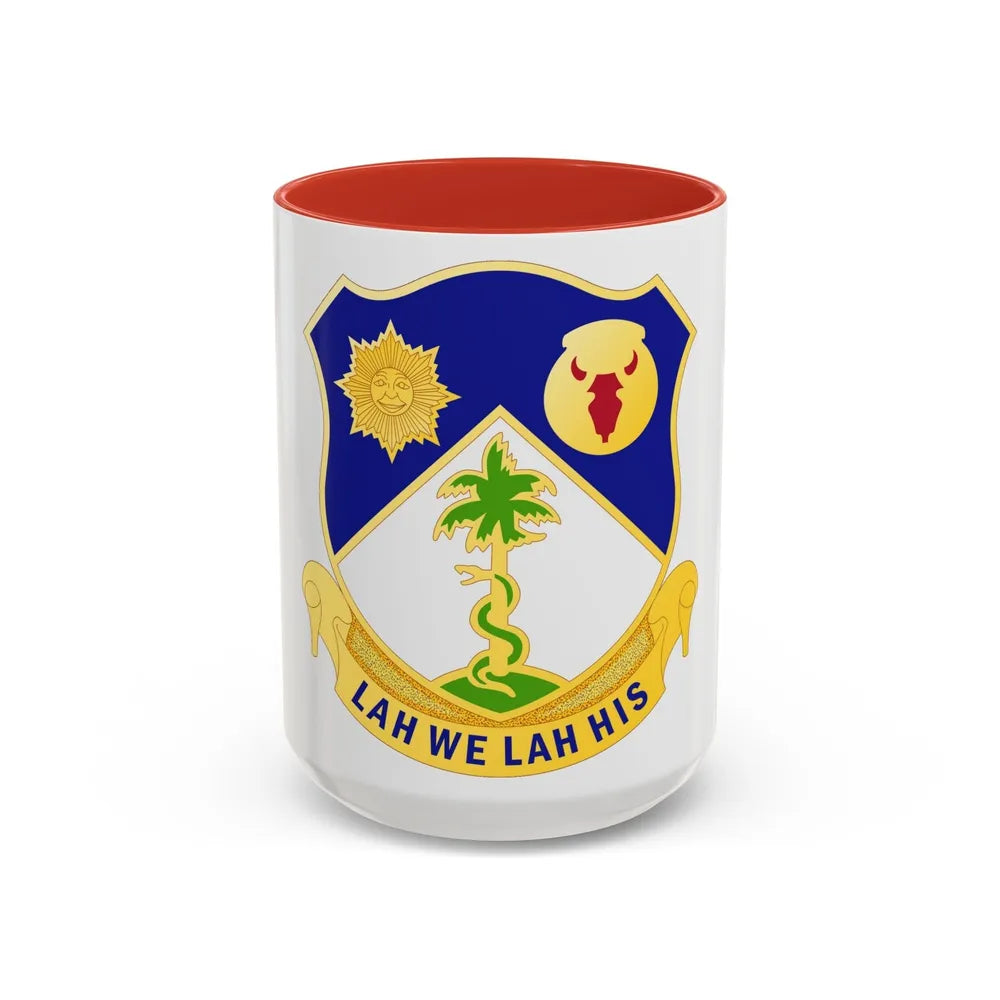 134th Cavalry Regiment (U.S. Army) Accent Coffee Mug-15oz-Red-Go Mug Yourself