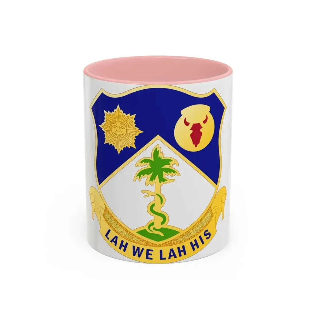 134th Cavalry Regiment (U.S. Army) Accent Coffee Mug 11oz Pink - Go Mug Yourself