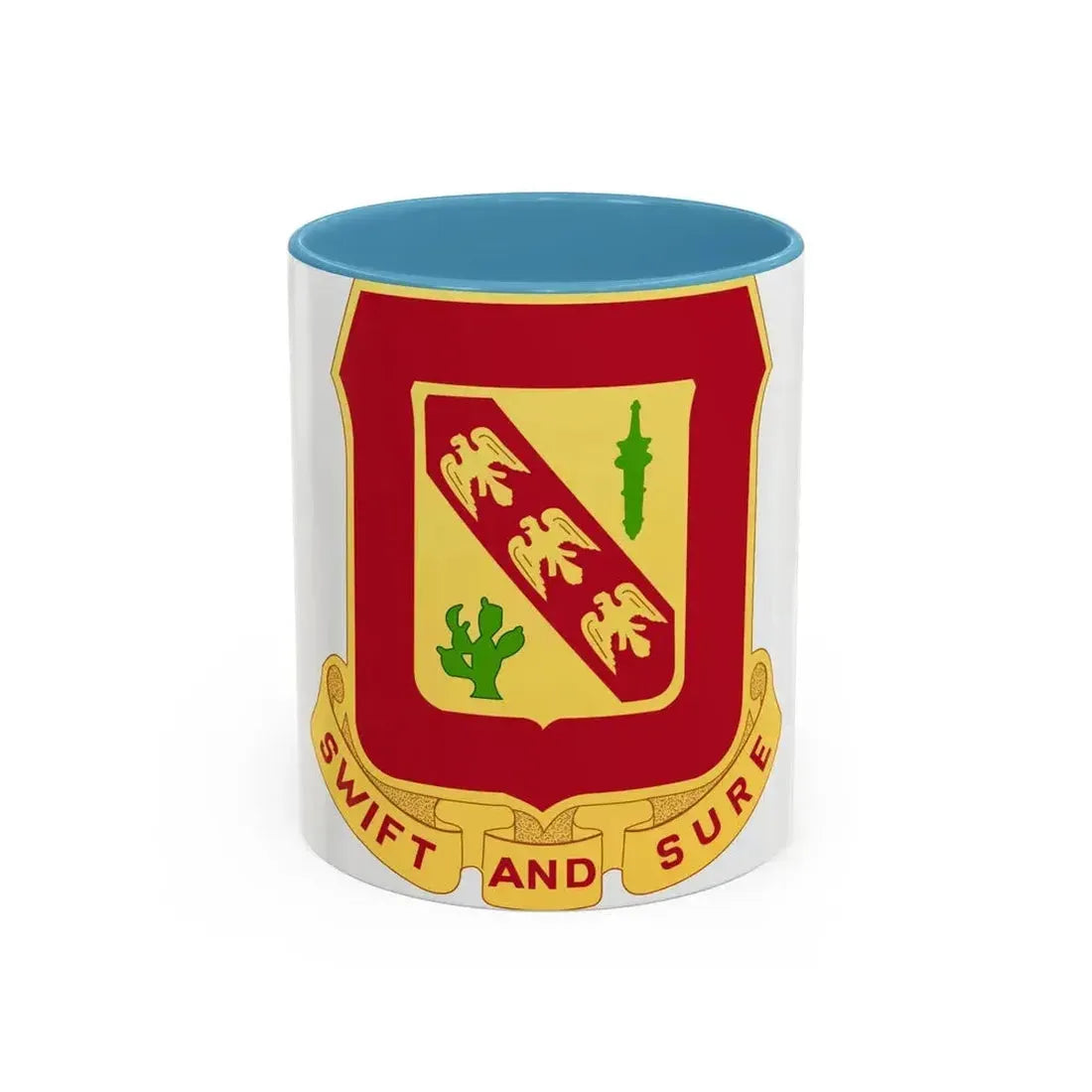 134th Field Artillery Battalion (U.S. Army) Accent Coffee Mug 11oz Light Blue - Go Mug Yourself