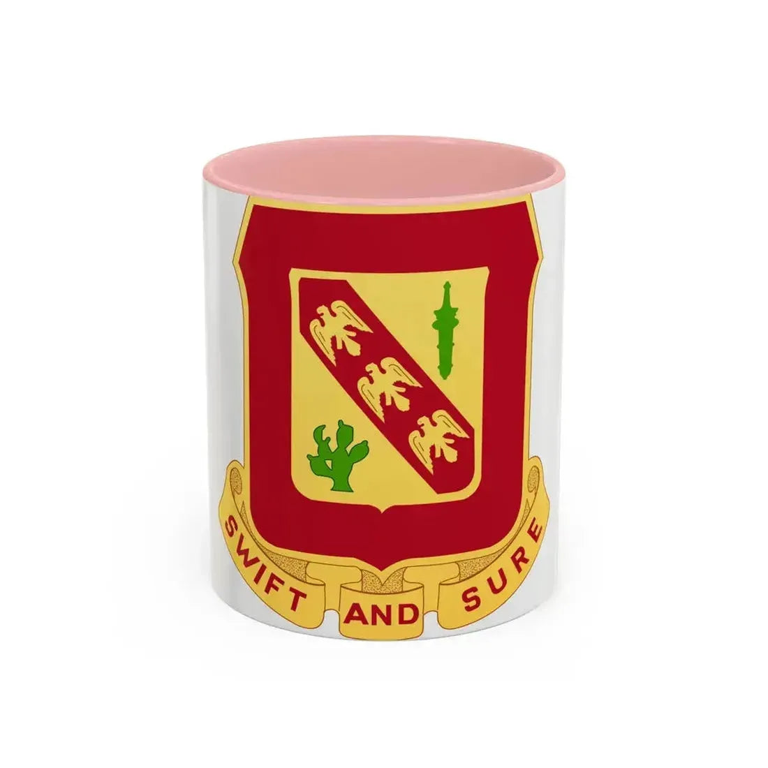 134th Field Artillery Battalion (U.S. Army) Accent Coffee Mug 11oz Pink - Go Mug Yourself