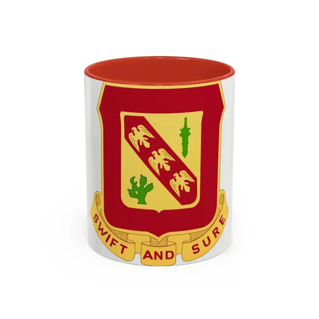 134th Field Artillery Battalion (U.S. Army) Accent Coffee Mug 11oz Red - Go Mug Yourself