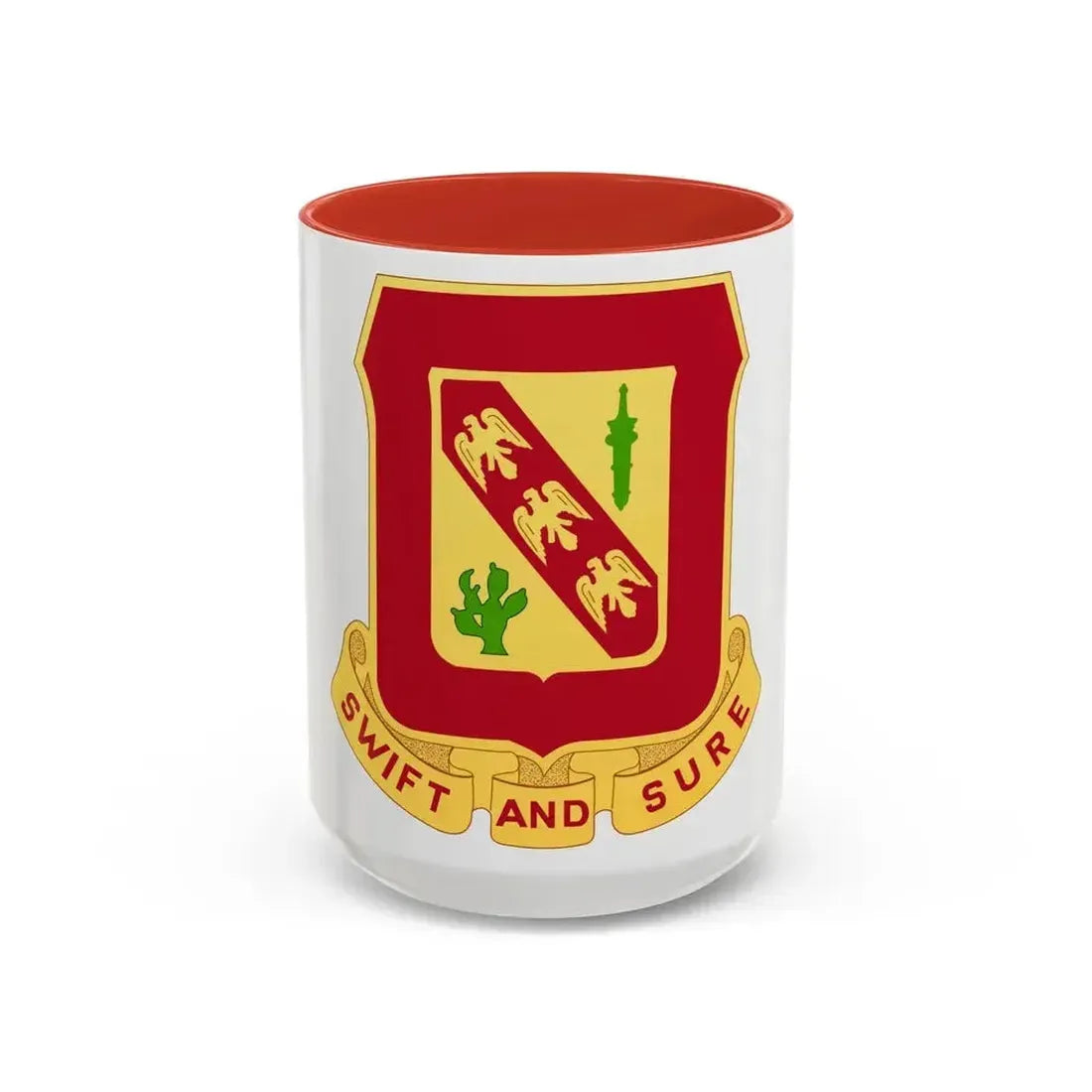 134th Field Artillery Battalion (U.S. Army) Accent Coffee Mug 15oz Red - Go Mug Yourself