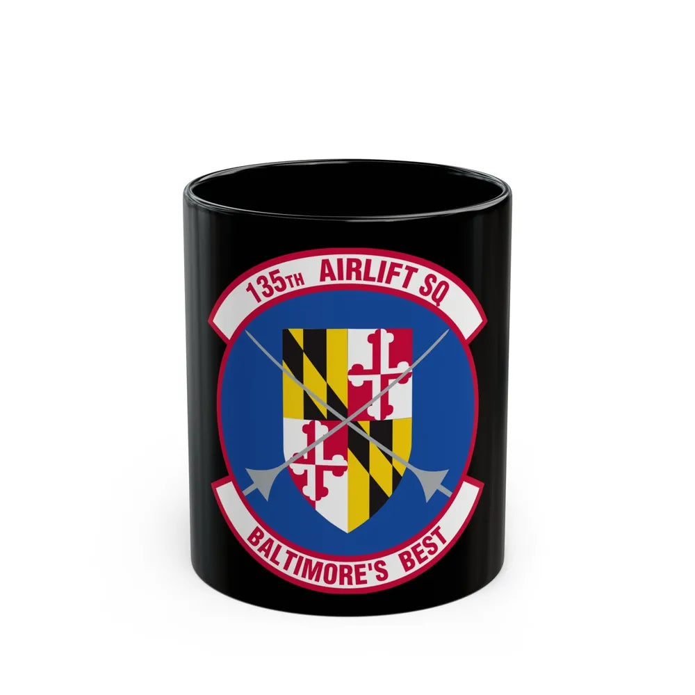 135 Airlift Squadron (U.S. Air Force) Black Coffee Mug-11oz-Go Mug Yourself