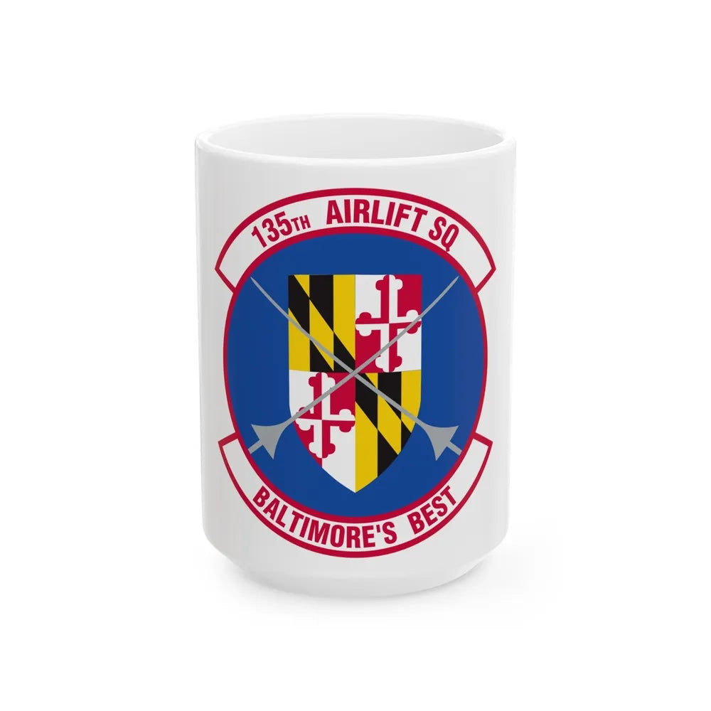 135 Airlift Squadron (U.S. Air Force) White Coffee Mug-15oz-Go Mug Yourself