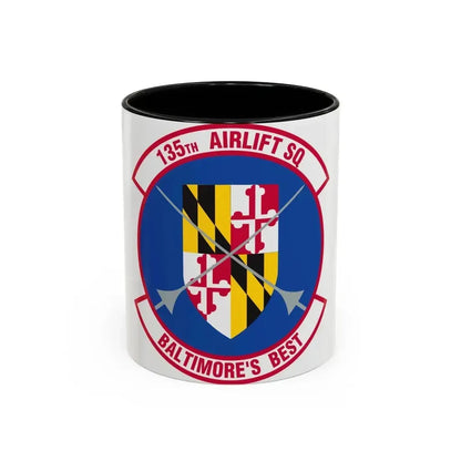 135 Airlift Squadron (U.S. Air Force) Accent Coffee Mug 11oz Black - Go Mug Yourself