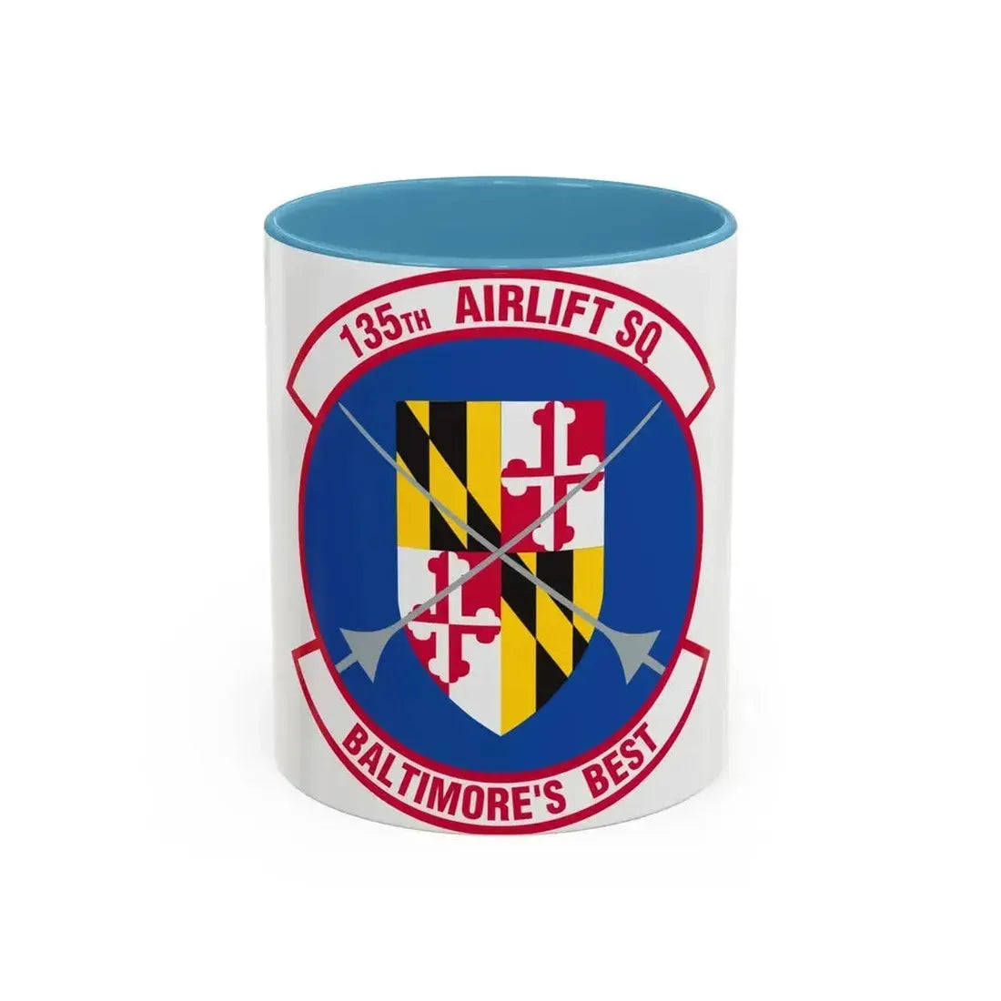 135 Airlift Squadron (U.S. Air Force) Accent Coffee Mug 11oz Light Blue - Go Mug Yourself