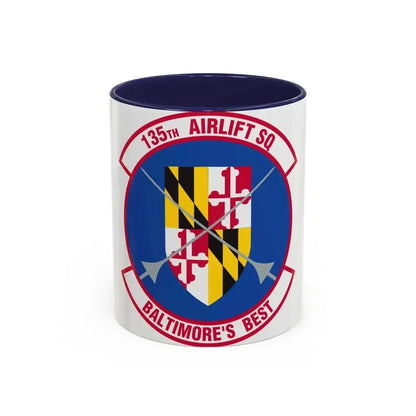 135 Airlift Squadron (U.S. Air Force) Accent Coffee Mug 11oz Navy - Go Mug Yourself