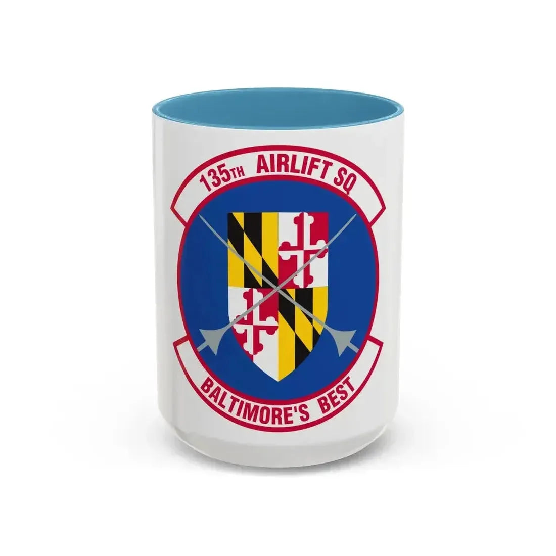 135 Airlift Squadron (U.S. Air Force) Accent Coffee Mug 15oz Light Blue - Go Mug Yourself