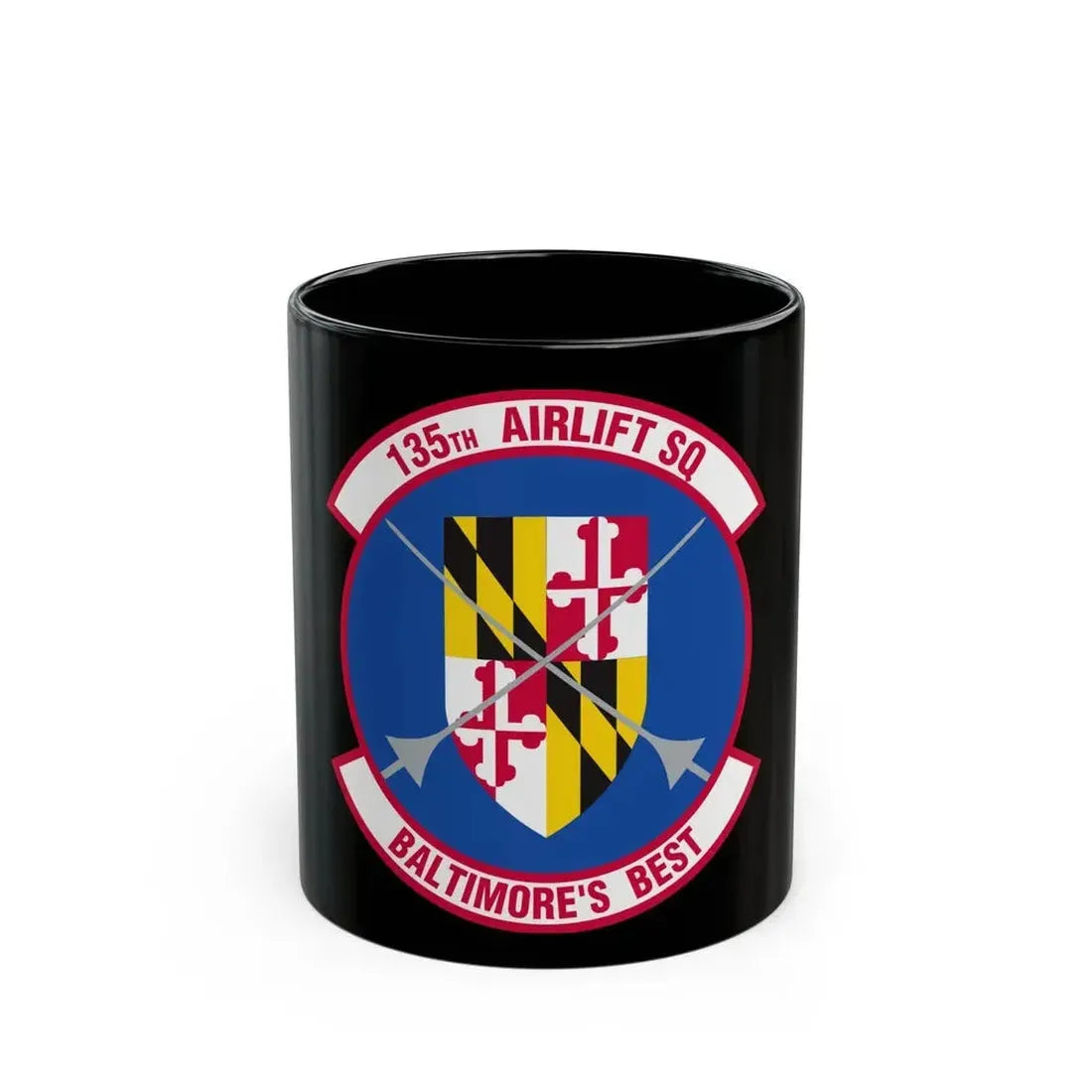 135 Airlift Squadron (U.S. Air Force) Black Coffee Mug 11oz - Go Mug Yourself