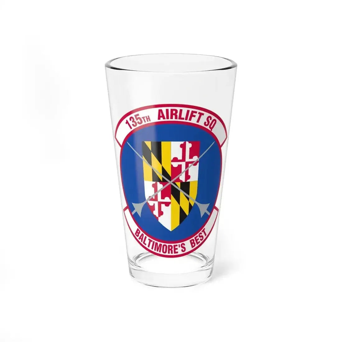 135 Airlift Squadron (U.S. Air Force) Pint Glass 16oz 16oz - Go Mug Yourself