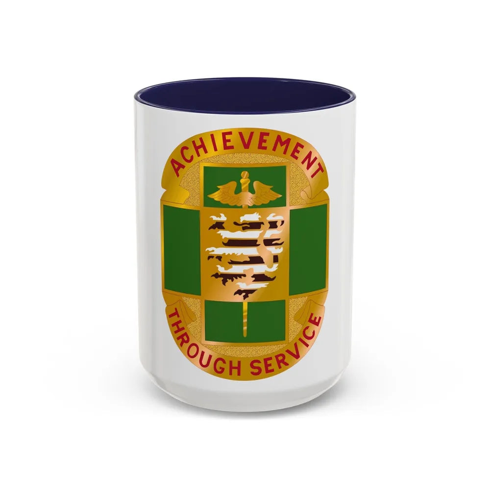 135 Evacuation Hospital (U.S. Army) Accent Coffee Mug-15oz-Navy-Go Mug Yourself