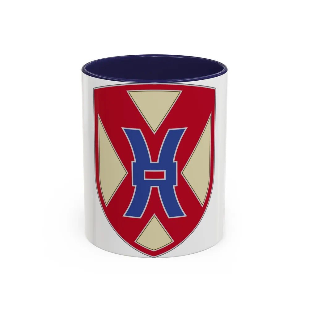 135 Sustainment Command (U.S. Army) Accent Coffee Mug-11oz-Navy-Go Mug Yourself