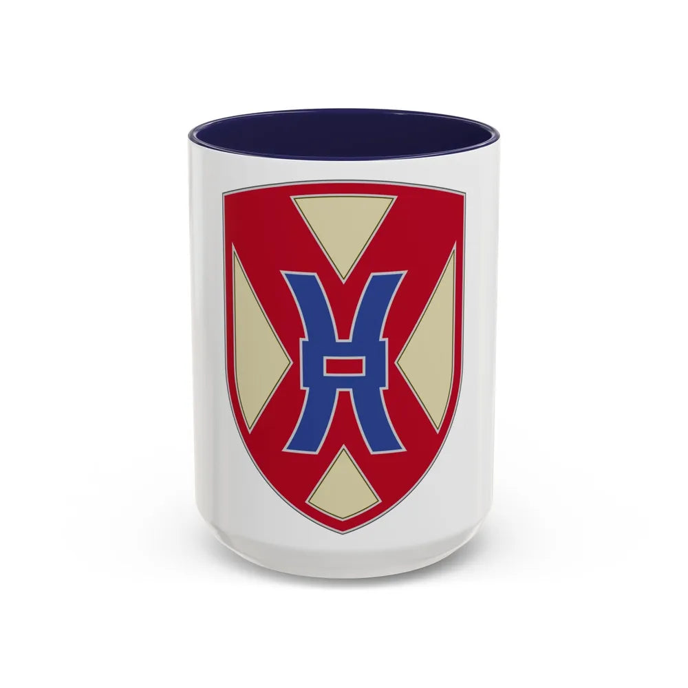 135 Sustainment Command (U.S. Army) Accent Coffee Mug-15oz-Navy-Go Mug Yourself