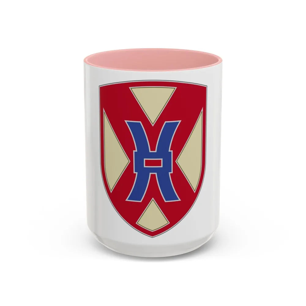 135 Sustainment Command (U.S. Army) Accent Coffee Mug-15oz-Pink-Go Mug Yourself