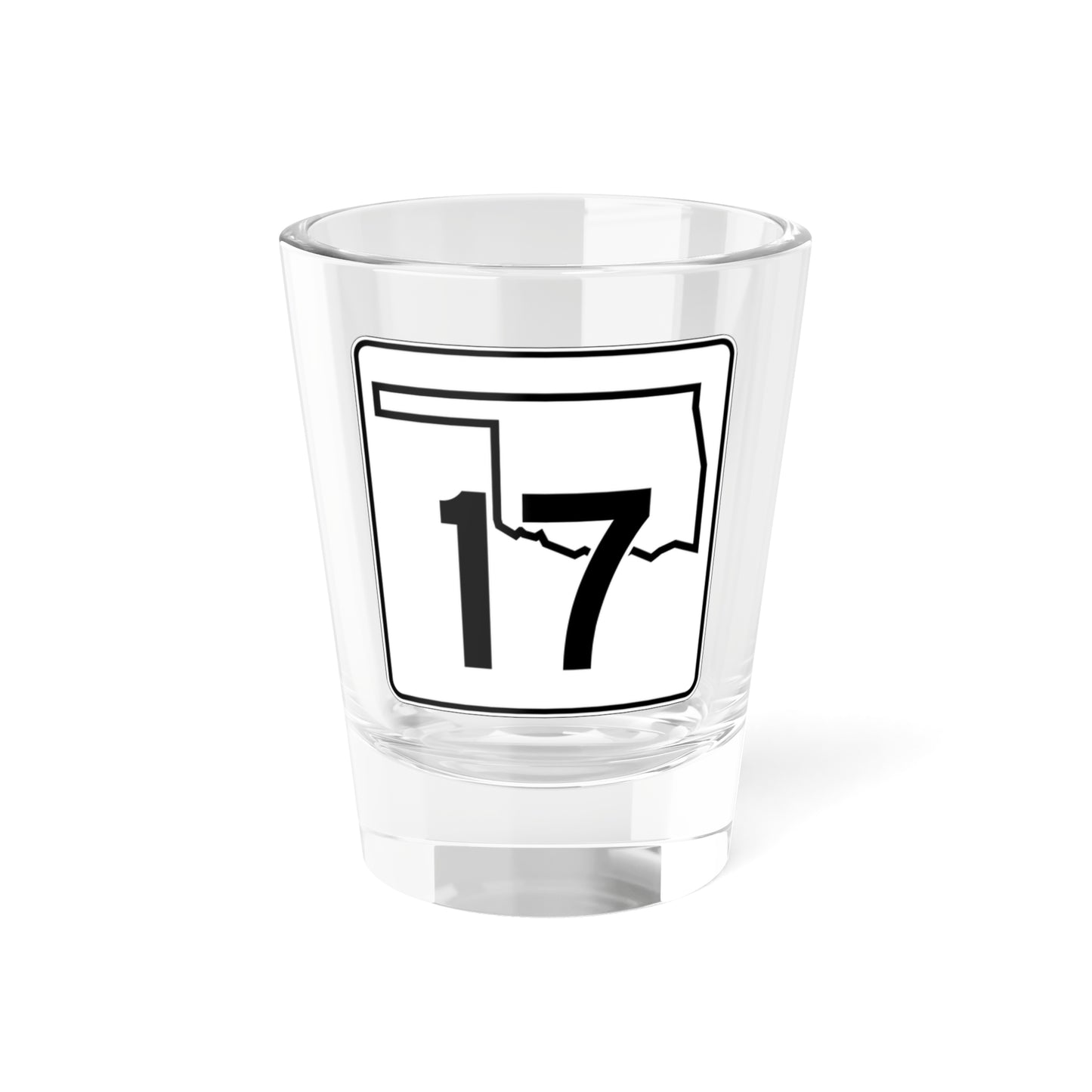 Oklahoma State Highway 17 (Oklahoma) (Road Sign) Shot Glass 1.5oz