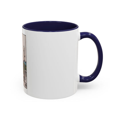The 2 of Wands (Tarot Card) Accent Coffee Mug