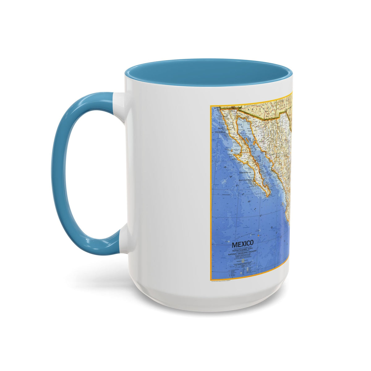 Central America - Mexico (1973) (Map) Accent Coffee Mug