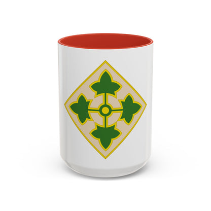 4th Infantry Division CSIB2 (U.S. Army) Accent Coffee Mug