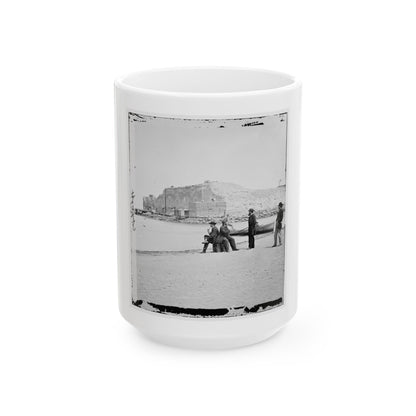 Charleston, S.C. Fort Sumter, From The Sand-Bar (U.S. Civil War) White Coffee Mug
