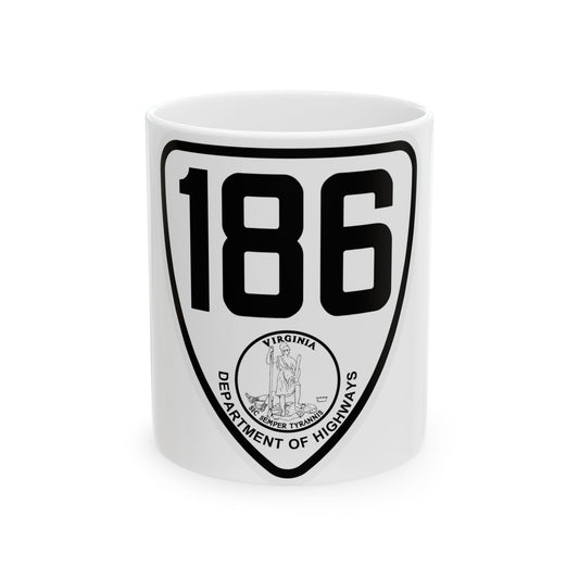 Virginia 186 1924 (Virginia) (Road Sign) White Coffee Mug