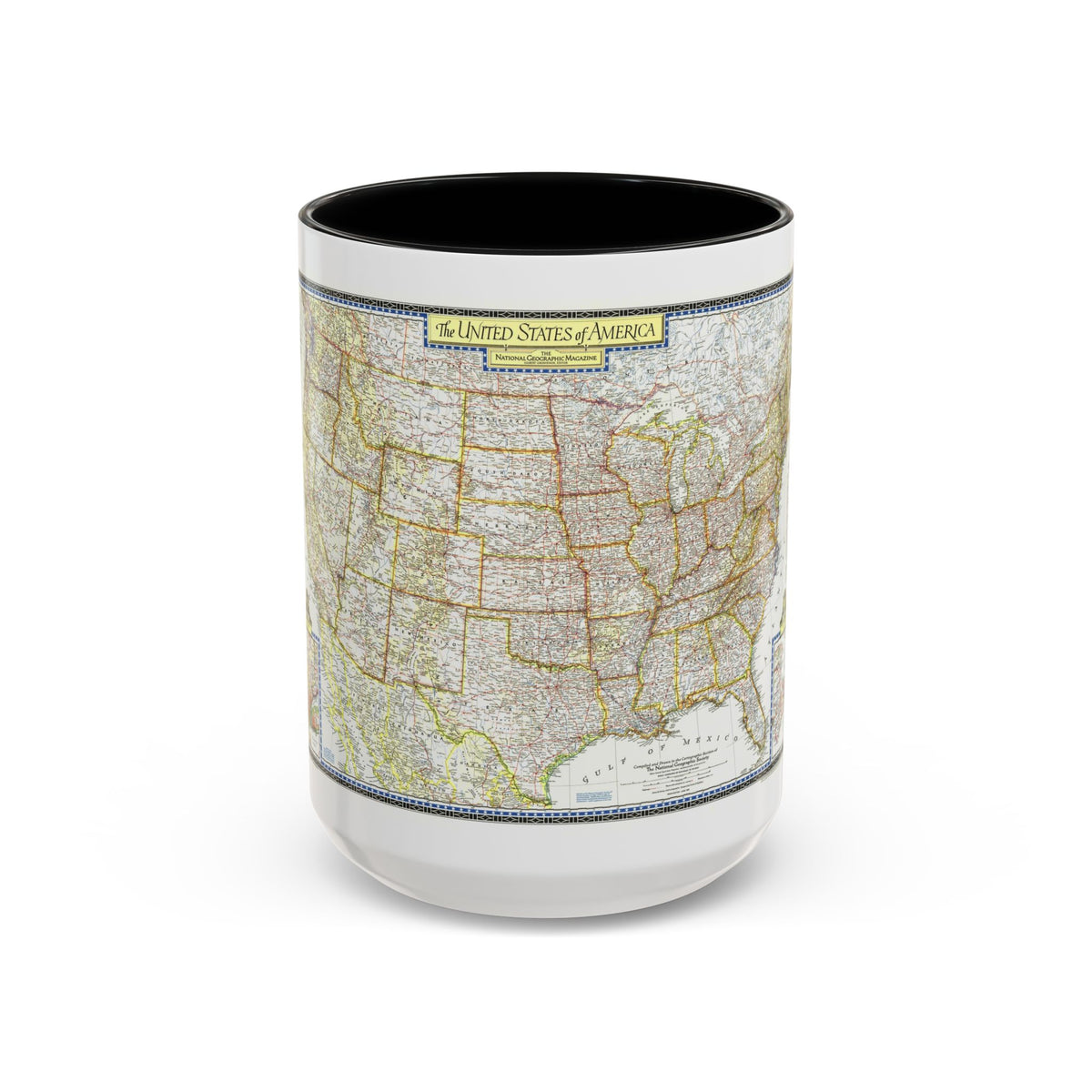 USA - The United States (1951) (Map) Accent Coffee Mug