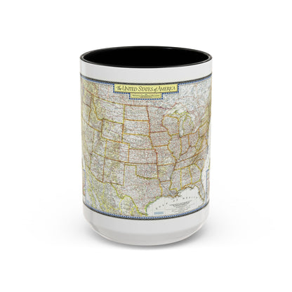 USA - The United States (1951) (Map) Accent Coffee Mug