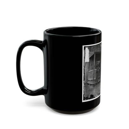 Aquia Creek, Virginia. Group Standing In Front Of Hospital (U.S. Civil War) Black Coffee Mug