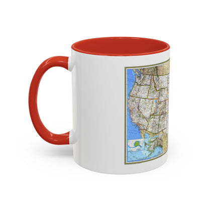 USA - The United States (1993) (Map) Accent Coffee Mug