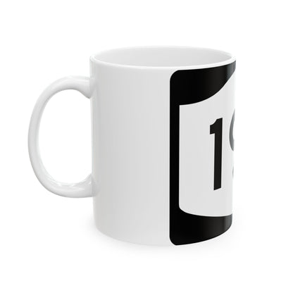 NY-19A (New York) (Road Sign) White Coffee Mug