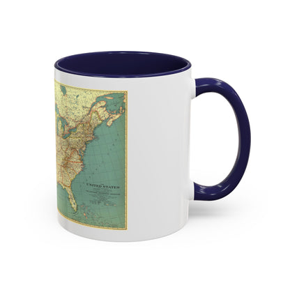 USA - The United States (1933) (Map) Accent Coffee Mug