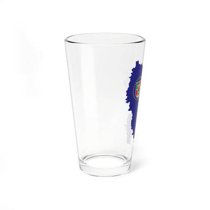 Flag-map of Luhansk Oblast (Ukraine) Pint Glass 16oz
