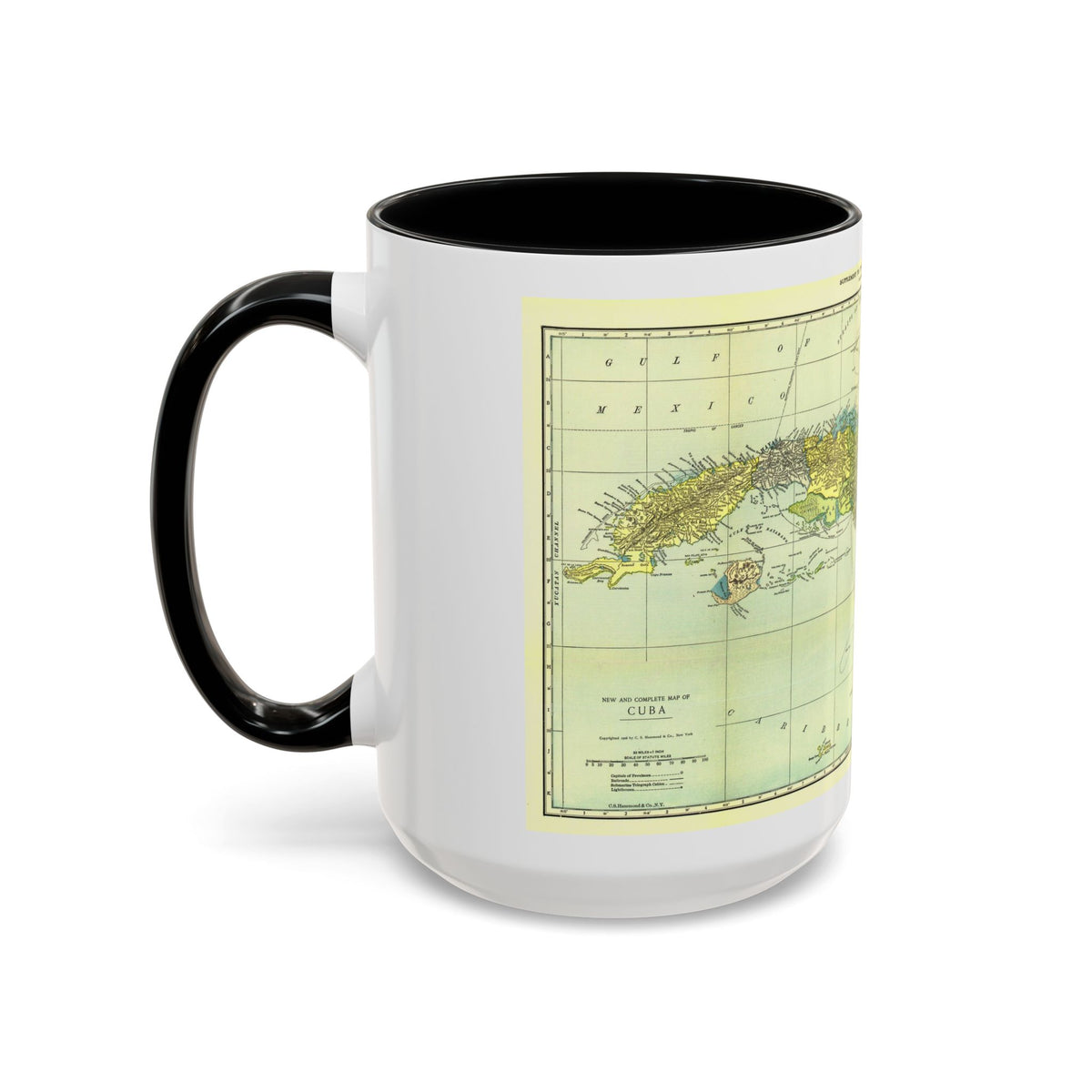 Central America - Cuba (1906) (Map) Accent Coffee Mug