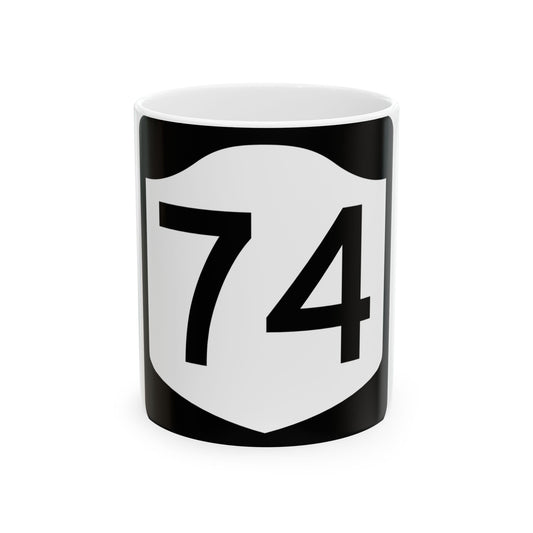 NY-74 (New York) (Road Sign) White Coffee Mug
