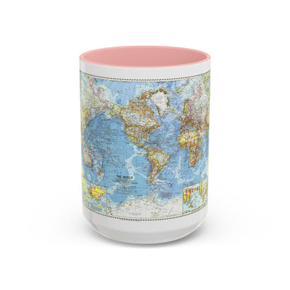 World Map (1960) (Map) Accent Coffee Mug