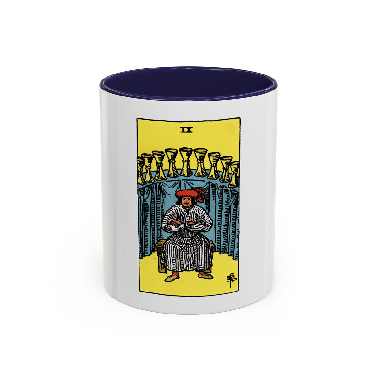 The 9 of Cups (Tarot Card) Accent Coffee Mug