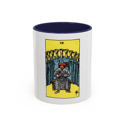 The 9 of Cups (Tarot Card) Accent Coffee Mug