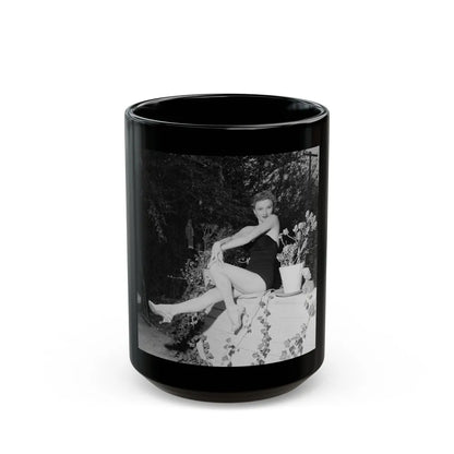 Carol Ohmart #32 (Vintage Female Icon) Black Coffee Mug-15oz-Go Mug Yourself