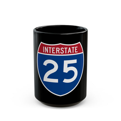 Interstate 25 (U.S. Highways) Black Coffee Mug