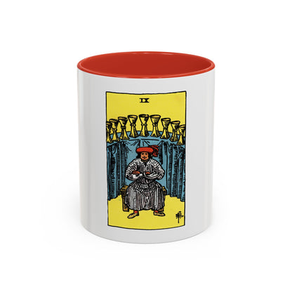 The 9 of Cups (Tarot Card) Accent Coffee Mug