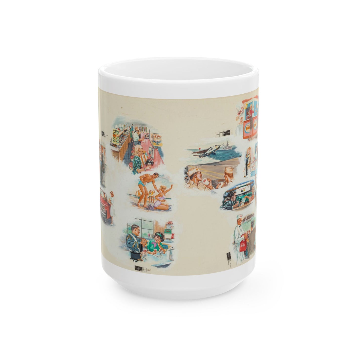Eleven Vignettes, Coca-Cola advertisements, 1966 - White Coffee Mug