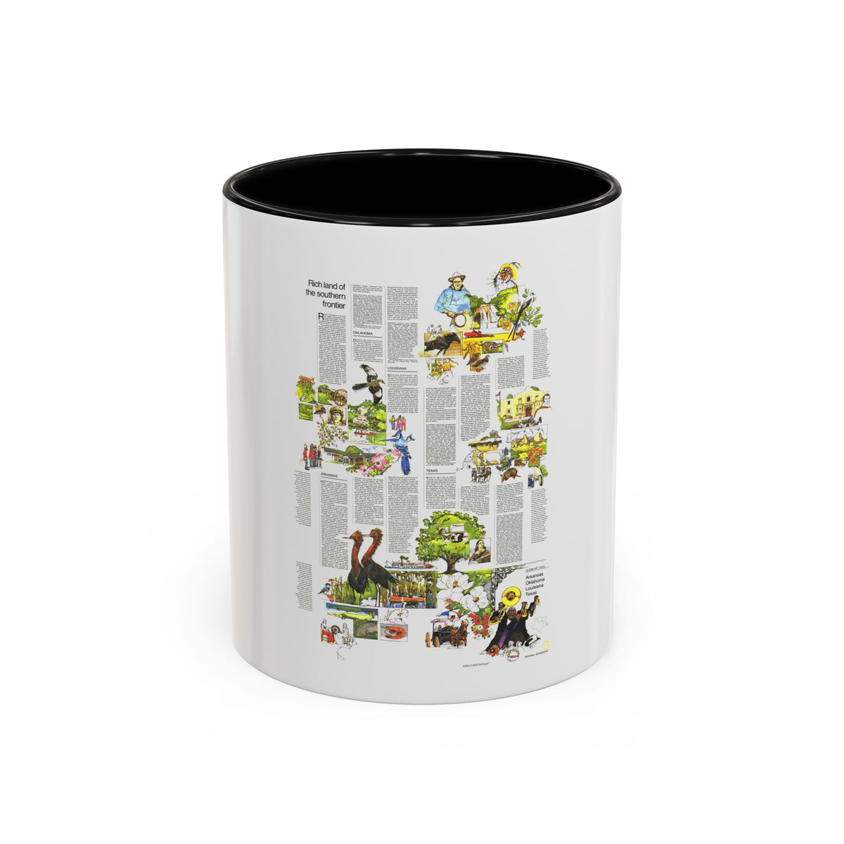 USA - South Central States 2 (1974) (Map) Accent Coffee Mug