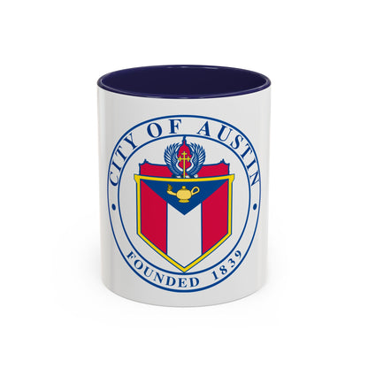Seal of Austin TX - Accent Coffee Mug