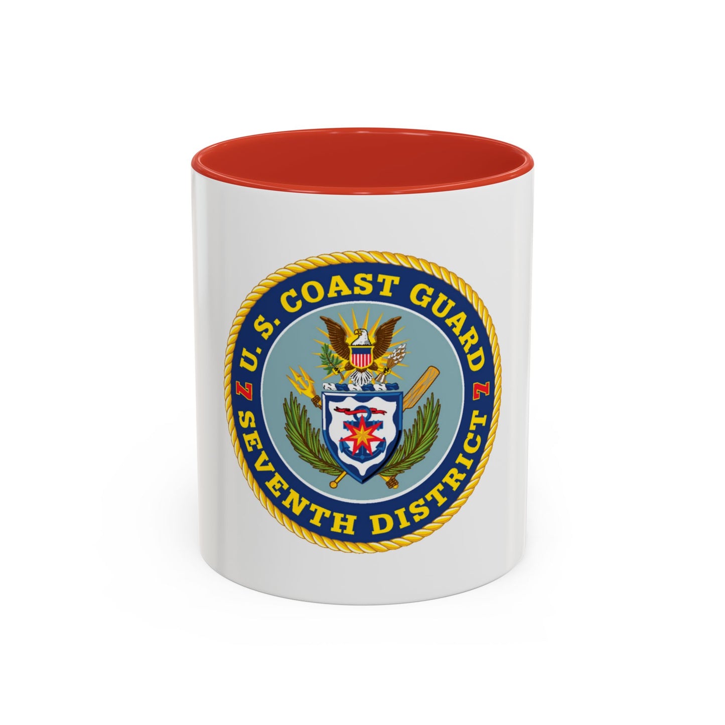 USCG Seventh District (U.S. Coast Guard) Accent Coffee Mug